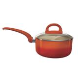 Panela Alumínio Antiaderente com Tampa de Vidro 18cm Intense Euro Home Laranja