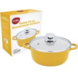 Panela Amarela 24 cm Alumínio com Revest. Cerâmico - Clink