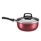Panela Antiaderente com Tampa de Vidro 18cm Cereja Mta