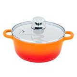 Panela Caçarola Cerâmica Esmaltada Laranja Clink 16cm