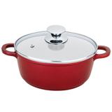 Panela Caçarola - Revestimento Cerâmico - Espessura 5mm - 24cm de diâmetro - Vermelho - Cook Max - Clink