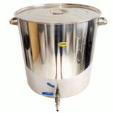 Panela caldeirão inox 95 litros cerveja artesanal + válvula + resistência - Primo cervejeiro
