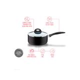 Panela com Tampa Ceramic Life 2.5 Preta 1,55 L - Brinox