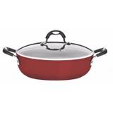 Panela de Arroz Alumínio com Tampa de Vidro Mônaco Tramontina Vermelho