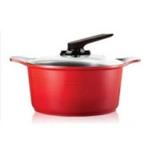 Panela de Cerâmica Roichen Vermelha com Tampa de Vidro 28cm RNC-28C/RS