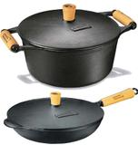Panela De Ferro Caçarola De Ferro 6 Litros E Frigideira 29cm - Panela mineira