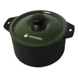 Panela de Ferro Fundido com Tampa Verde 20 centímetros - Venâncio