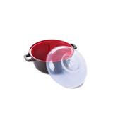 Panela de Microondas Caçarola Mini Plástico Vermelho 910 ml - Plasutil