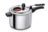 Panela de pressão 4,5 litros com visor de vidro na tampa cor Polida MTA Cód. 6014