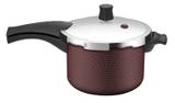 Panela de pressao 4,5l rochedo turbo top revestida/ grená 1/4 fechamento externo