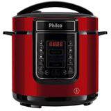 Panela de Pressão Digital 6L Inox Vermelha Philco 220V