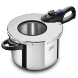 Panela De Pressão Em Aço Inox Premium Com Visor 6 Litros Mta