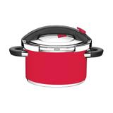 Panela de Pressão Tramontina Design Collection Presto Vermelha em Aço Inox 6 L