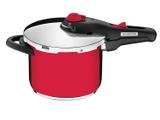 Panela de Pressão Tramontina Solar - Inox 6L Vermelho