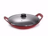 Panela De Risoto Vermelha Ferro 2,5 Lts 34cm Panela Mineira
