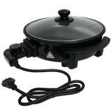 Panela Elétrica Grill 220V Redonda 40 Cm 1200W Antiaderente - Amvox