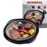 Panela Elétrica Grill Mondial Redondo Smart Grill G04 Teflon
