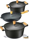 Panela Ferro Caçarola 4 E 6 Litros E Frigideira Cônica 29cm - Panela mineira