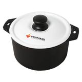 PANELA FERRO FUNDIDO FF220x115 COM TAMPA BRANCA VENANCIO PFV220TBR - Venâncio