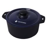 PANELA FERRO FUNDIDO FF260x115 COM TAMPA AZUL VENANCIO PFV260TAZ - Venâncio