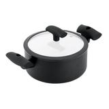 Panela Indução antiaderente preta 22 cm 3,5 litros - Mundial
