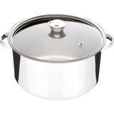 Panela Inox 32cm 10 Litros com tampa de Vidro Zanella