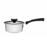 Panela Inox com Fundo Triplo e Tampa de Vidro 1,4L Solar Silicone Tramontina
