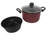 Panela P/ Pudim Banho Maria Vermelho 0.189 Dona Chefa