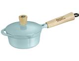 Panela Papinha 0,7 Lts Azul De Ferro Fundido Panela Mineira