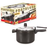 Panela Pressão Preta c/ tampa Polida 3,5 Litros Fortaleza