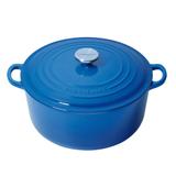 Panela Redonda com Pegador de Aço Inox 24 cm Azul Marseille Le Creuset