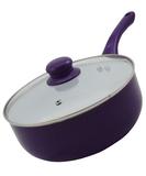 Panela Revestida Cerâmica Antiaderente Roxa Dasshaus 22cm - Lares