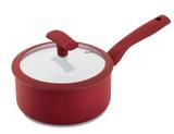 Panela vermelha com tampa vidro n18 1,8l - hércules