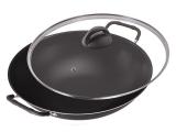 Panela Wok Alumínio Fortaleza Antiaderente 32cm - com Tampa Black 405001