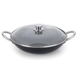 Panela Wok Antiaderente com Tampa de Vidro 5L Profissional Multiflon Preto