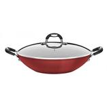 Panela wok com tampa de vidro vermelha - MÔNACO - Tramontina