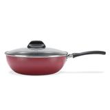 Panela Wok com Tampa Garlic 28cm Vermelho Brinox