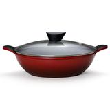 Panela Wok em Alumínio 28cm Neoflam Vermelha