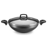 Panela Wok Supra Grafite com Tampa de Vidro - MTA