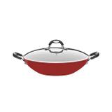 Panela Wok Tramontina 20868732 Mônaco 32cm Alumínio Vermelho