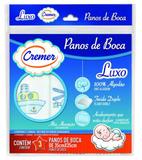 Pano De Boca Cremer Menino Luxo Bordado C/3 Und
