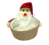 Papai Noel Com Cesto Natal Para Decoração Natalina Doces - Tnc