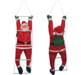 Papai Noel Subindo Escada Natal Decoracao Enfeite Natalino (BSL-36041-12) - Braslu