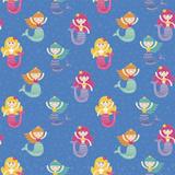 Papel de Parede Adesivo Infantil Sereias - Contact