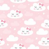 Papel De Parede Bebê Infantil Nuvem Chuva Nuvens Rosa N4779 - Lar adesivos