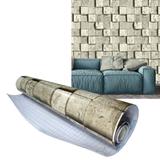 Papel De Parede Canjiquinha Tijolinho Rolo Vinil Decorativo Autoadesivo (BSL-42079-1-G) - Braslu