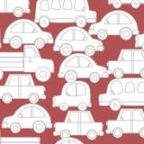 Papel De Parede Coleção Bim Bum Bam Vermelho Branco Carrinhos 2238 Cristiana Masi - Lymdecor