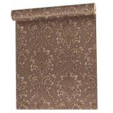 Papel De parede importado lavável vinílico texturizado arabesco floral listrado quarto sala banheiro - Zcod