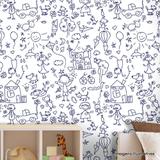 Papel de Parede Infantil Primeiros Desenhos Texturizado Autocolante - Cololóla decoração