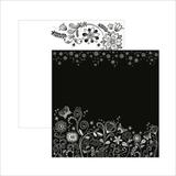 Papel Scrapbook Floral Preto e Branco Jardim SDF433 - Toke e Crie